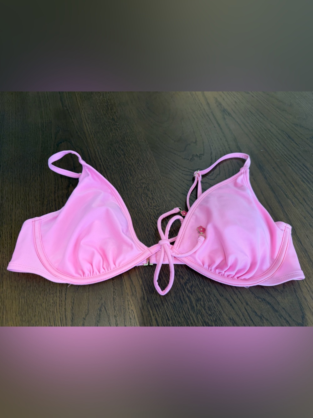 wild fable Pink Triangle Bikini Top